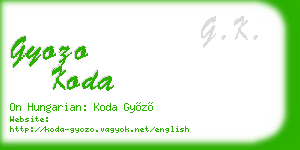 gyozo koda business card